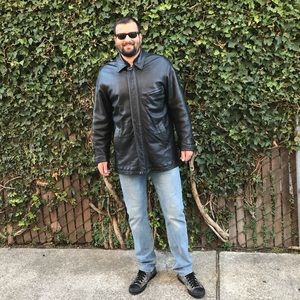 Perry Ellis Classic Leather Jacket
